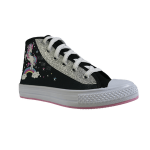 SAPATÊNIS START CHIC INFANTIL MENINA CANO ALTO UNICORNIO