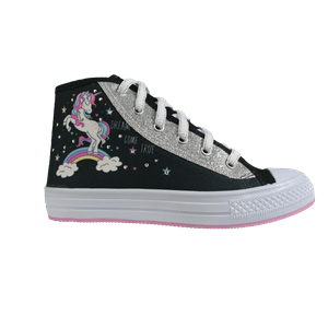 SAPATÊNIS START CHIC INFANTIL MENINA CANO ALTO UNICORNIO